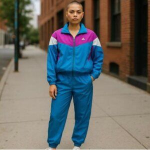 Vintage 1992 USA Olympics JCPenney Colorblock Windbreaker Track Suit - Medium